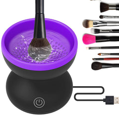 Electric Makeup Brush Cleaner Machine Portable Automatic USB Cosmetic Brush Cleaner Tools For All Size Beauty Makeup Brushes Set - Fashionner