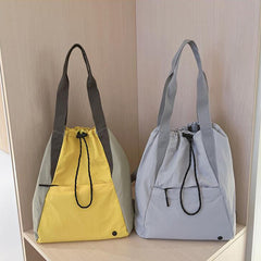 Waterproof Backpack With Drawstring Design Fashion Sports Fitness Yoga Backpack For Women Shoulder Bag Commuter Storage Handbag