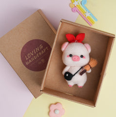 Wool Felt Poke Poke Material Bag DIY Handmade Pendant Key Chain Jewelry Accessories