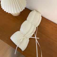 Puff Lantern Lace-up Knitted Girl Foot Sock - Fashionner