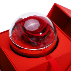 Creative Eternal Rose Box Eternal Soap Flower Jewelry Box Ring Necklace Storage Case Valentines Surprise Gift - Fashionner