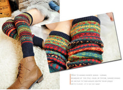 Fluorescent Thickened Camouflage Wool Autumn And Winter Boots Leg Gaurd Set - Fashionner