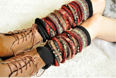 Fluorescent Thickened Camouflage Wool Autumn And Winter Boots Leg Gaurd Set - Fashionner