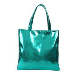 Simple Portable Large Capacity Texture Shiny Shoulder Bag Personality Soft Pu Paint Commuter Tote - Fashionner