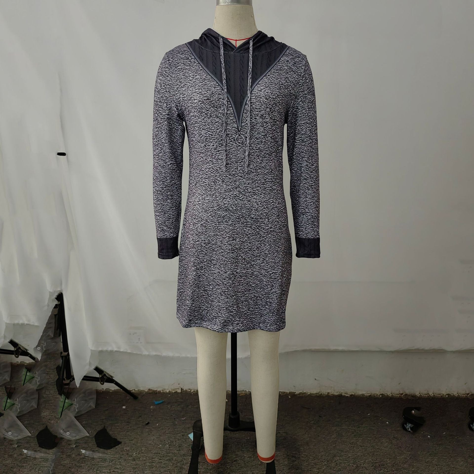 Women's Long Sleeve Round Neck Patchwork Top - Fashionner