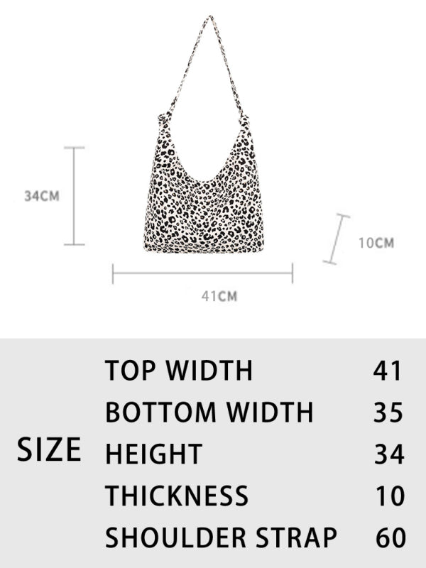 New leopard print shoulder bag canvas shopping bag - Fashionner