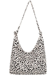 New leopard print shoulder bag canvas shopping bag - Fashionner