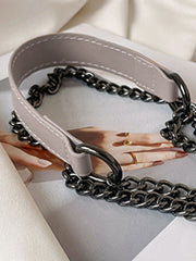 Embroidered thread chain portable small square bag shoulder bag - Fashionner