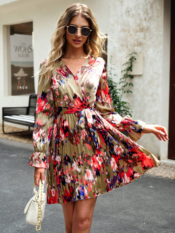 printed dress temperament elegant dress - Fashionner