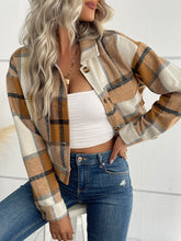 New women's plaid cross-border long-sleeved shirt jacket - Fashionner