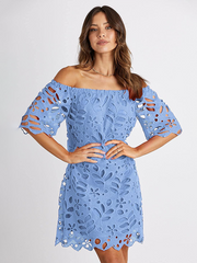 New casual tube top one shoulder hollow dress - Fashionner