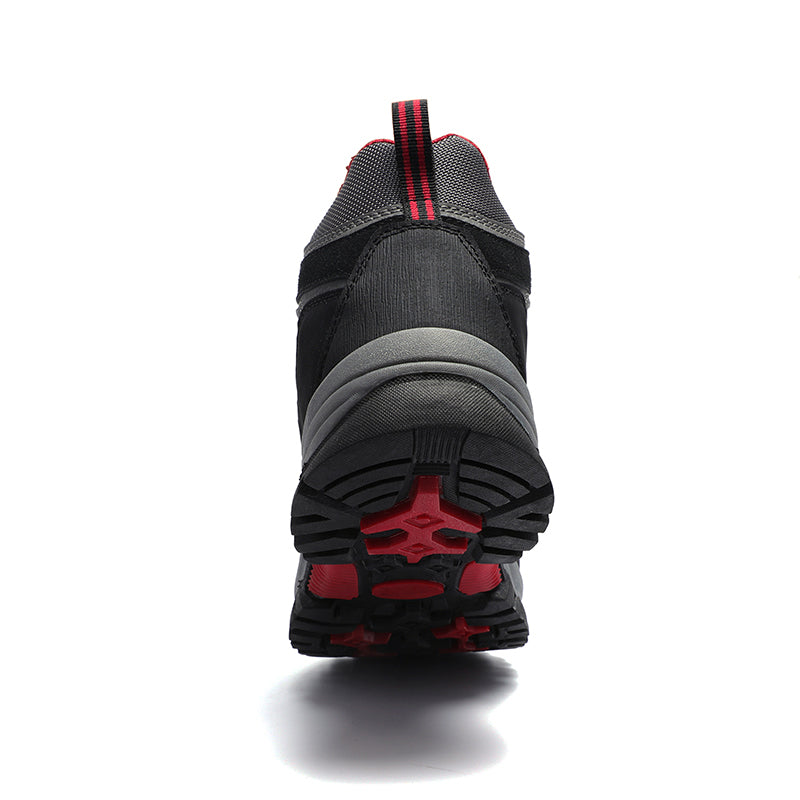 Autumn and Winter Large Men Outdoor Mountaineering Shoes High Top Large Sized Hiking Shoes One Piece Tongue Casual Mountaineer - Fashionner