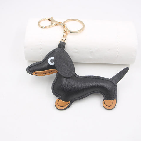 Porte-clés de voiture mode pendentif chien saucisse