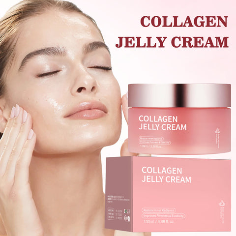 Crème Visage Gelée au Collagène Niacinamide Gel Hydratant et Éclaircissant Masque Facial Anti-âge Resserre les Pores Essence Crème Gelée