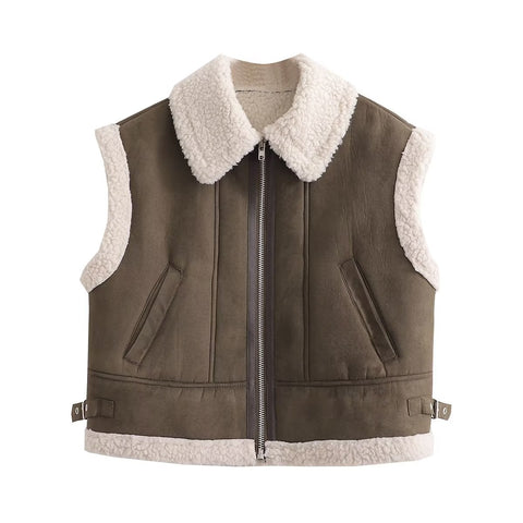 Street Fashion 3 Color Fur Vest Coat 9605 - Fashionner