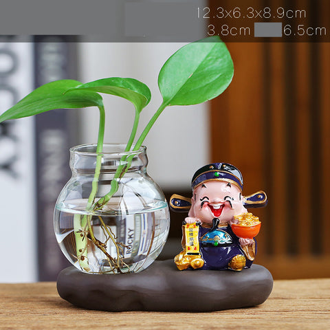 Vase hydroponique décoratif Lucky Jinbao