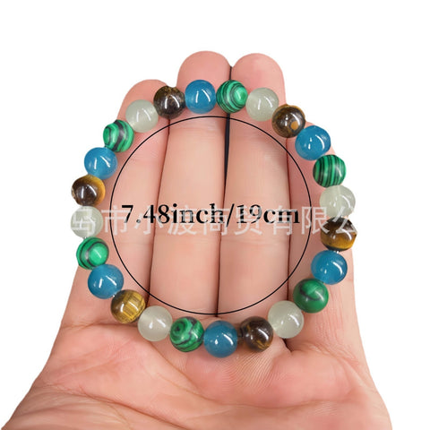 Bracelet Malachite Œil de Tigre Hommes et Femmes