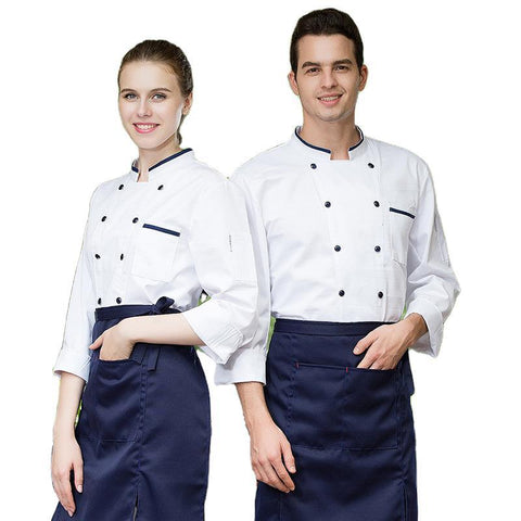 Simple Solid Color Creative Chef's Work Clothes