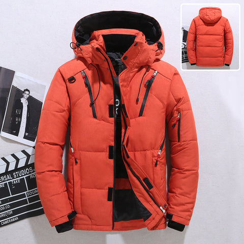 Veste à Capuche Coupe-Vent d'Extérieur Manteau de Sport Décontracté avec Poches Vêtements Chauds pour Hommes
