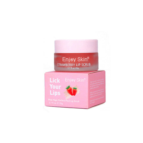 Nouveau gommage à lèvres à la fraise végétalien exfoliant Envase Para Gommage à lèvres rose au sucre