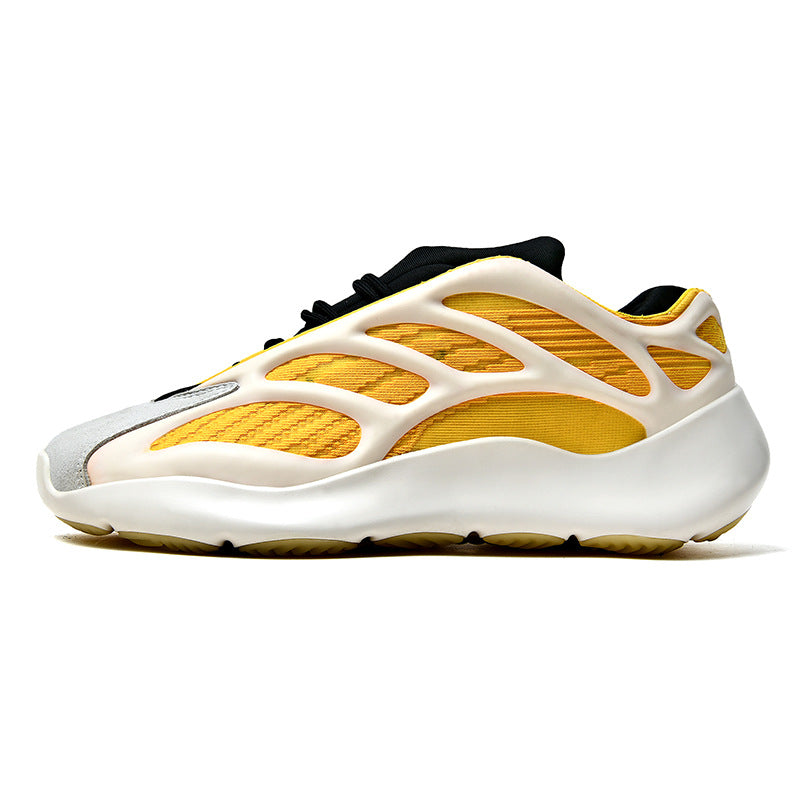 Men Shoes Causal Fashion Coconut Dad Shoes Male Non-slip Sneakers Lace-up Flats Breathable Running Sports Clunky Sneaker - Fashionner