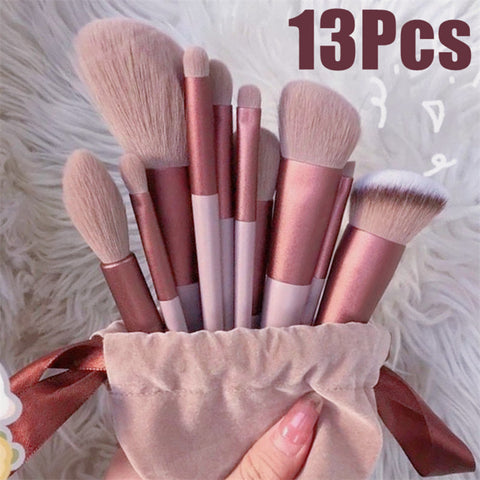 Lot de 13 pinceaux de maquillage, pinceau anticernes, pinceau fard à joues, pinceau poudre, pinceau fard à paupières, pinceau surligneur, pinceau fond de teint, outils de beauté cosmétiques