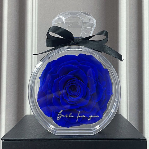 Ornements naturels de fleurs éternelles Housse transparente Boîte cadeau de roses séchées pour Noël Nouvel An Saint-Valentin Décoration intérieure