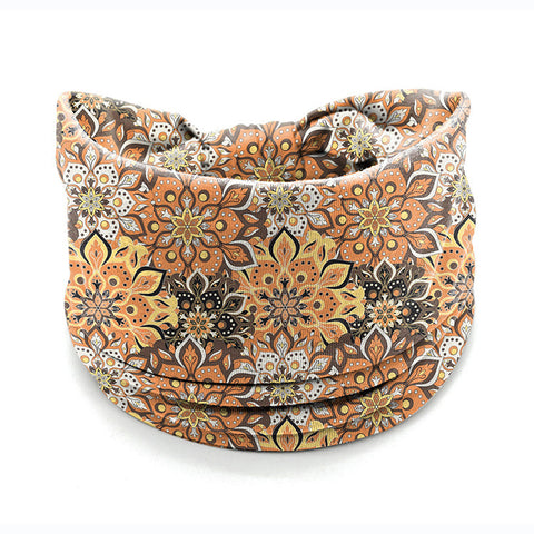 Bandeau pour cheveux avec fleurs de Datura, élastique et absorbant la transpiration, accessoires pour cheveux larges pour femmes