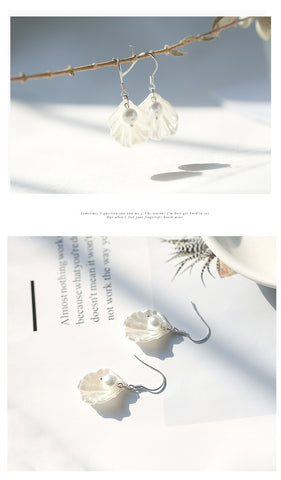 Boucles d'oreilles coquillages complexes pour femmes