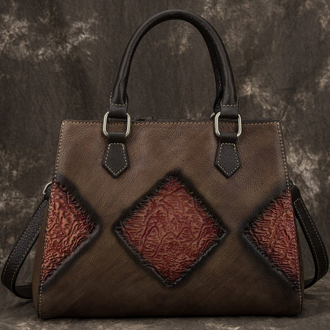 Top Layer Cowhide Retro European And American Fashion Casual Handbag - Fashionner