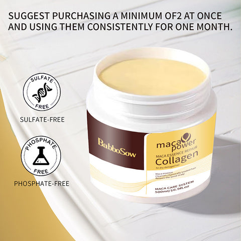 Masque Capillaire Hydratant au Collagène Crème Nourrissante Douce Nettoyage Profond Huile Essentielle Soin Capillaire