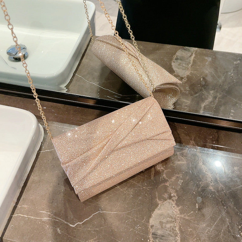 Gold Fashion Envelope Clutch - Fashionner