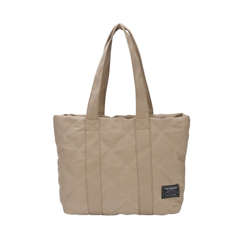 Commuter Hand-carrying Bag Diamond Quilted Big Bag - Fashionner