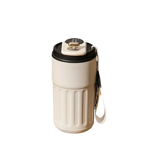Bouteille Thermique Numérique Intelligente Tasse à Café Portable Bouteille d'Eau en Acier Inoxydable Tasse Isotherme pour Voiture Bouteilles Isothermes Gardant au Froid 450 ml