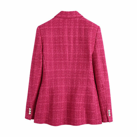 Textured Double Women Blazer