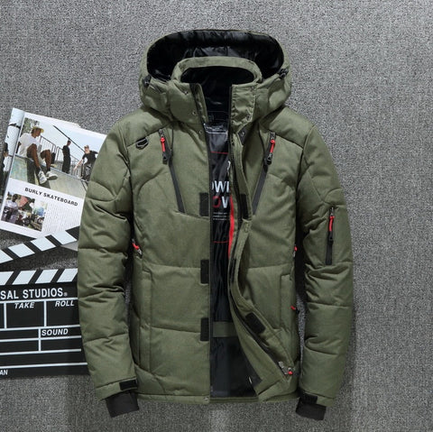 Veste à Capuche Coupe-Vent d'Extérieur Manteau de Sport Décontracté avec Poches Vêtements Chauds pour Hommes