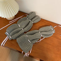 Puff Lantern Lace-up Knitted Girl Foot Sock - Fashionner