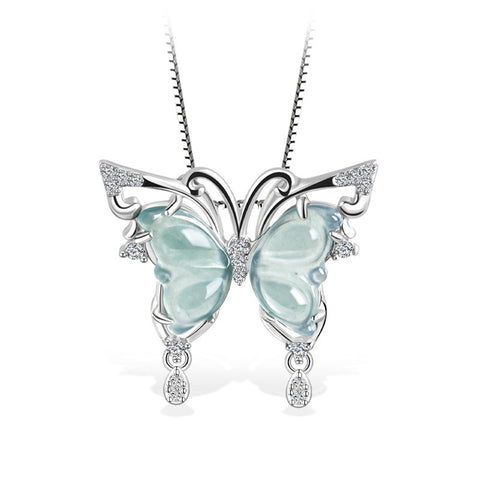 Bagues et boucles d'oreilles tendance pour femme, incrustation en argent S925 et pierre de jade de glace