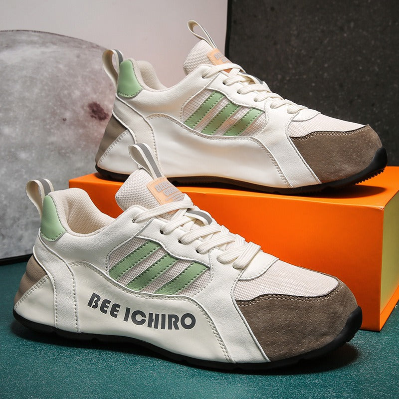 Men's Shoes Colorful Package Bottom Shoes Comfortable Leather Inside High Casual Sports Trend - Fashionner