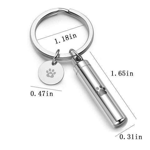 Pendentif cylindrique pour cendres cinéraires, souvenir