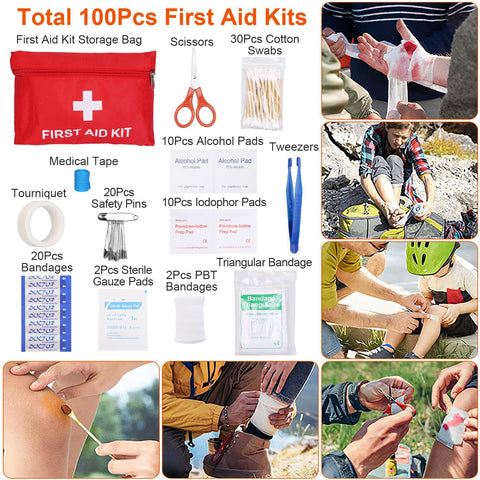 125 In 1 Survival Kit, Professional Survival Equipment, Equipment, Tools, First Aid Supplies, For SOS Emergency Tactical Hiking, Hunting, Disaster, Camping Expedition
