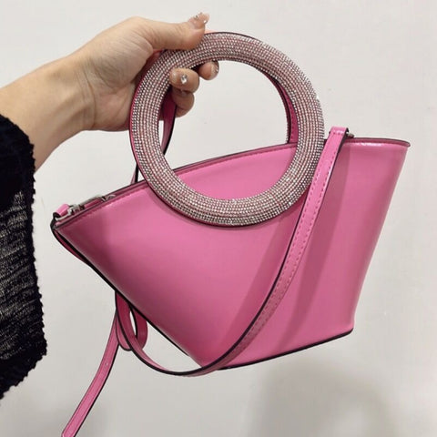 Diamond Round Handle Portable Basket Pack - Fashionner