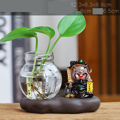 Vase hydroponique décoratif Lucky Jinbao