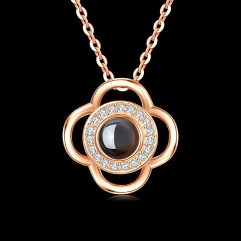 Hot Valentine's Day Gifts Metal Rose Jewelry Gift Box Necklace For Wedding Girlfriend Necklace Gifts - Fashionner
