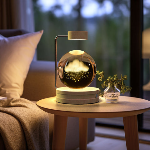 Veilleuse d'intérieur dinosaure cosmique boule de cristal, alimentée par USB, lumière chaude de chevet, cadeau d'anniversaire