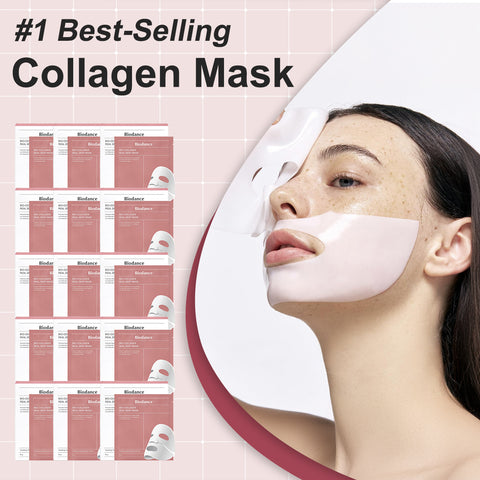 Masque de Nuit au Collagène Intense Le Vrai Masque en Tissu Facial au Collagène avec du Collagène à Faible Poids Moléculaire pour l'Élasticité et la Fermeté