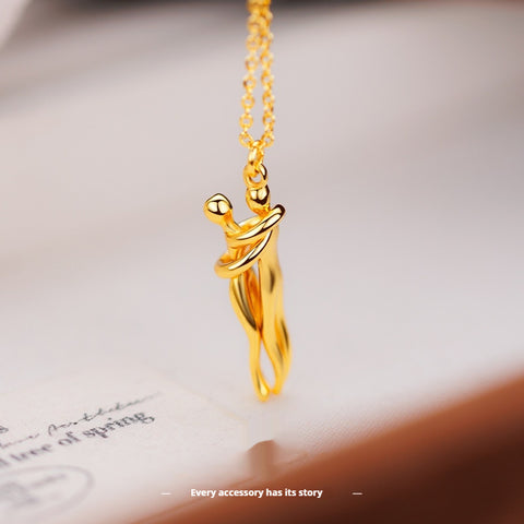 Buy Hug Necklace Creative Design Clavicle Chain Necklace online at Fashionner.