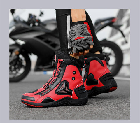 Bottes de moto longues, de montagne, de route, anti-dérapantes, de protection, tout-terrain, légères, pour les trajets quotidiens.