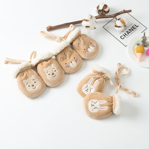 Gant de protection pour enfant avec tour de cou chaud et doigts apparents