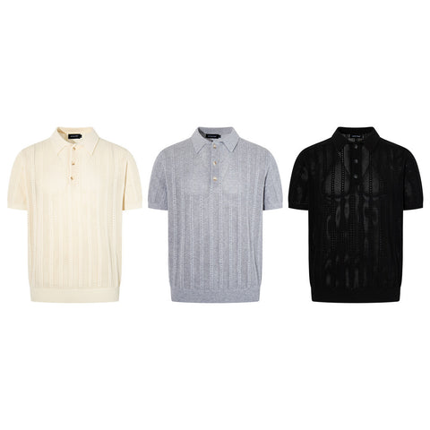 Flip Collar Short Sleeved T-Shirt Cover Up